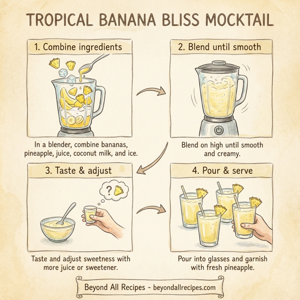 Tropical Banana Bliss Mocktail instructions
