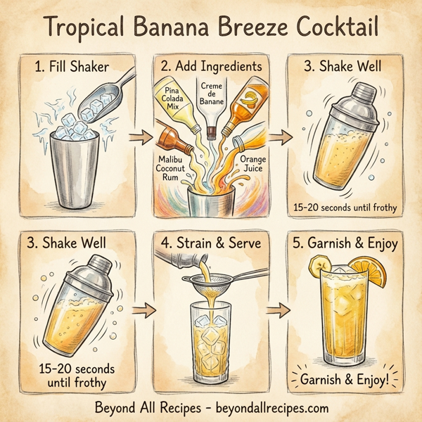 Tropical Banana Breeze Cocktail instructions
