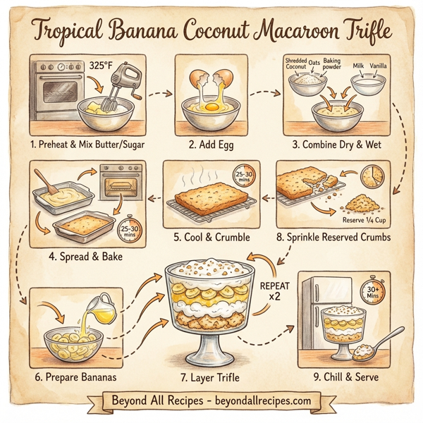 Tropical Banana Coconut Macaroon Trifle instructions