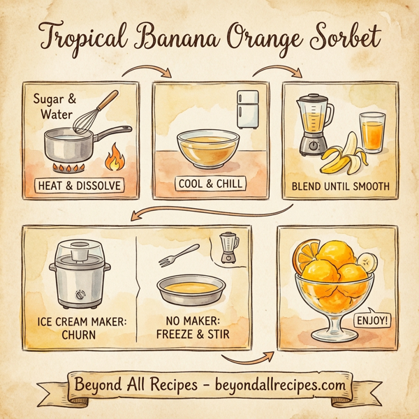 Tropical Banana Orange Sorbet instructions