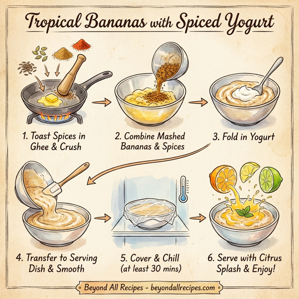 Tropical Bananas with Spiced Yogurt instructions
