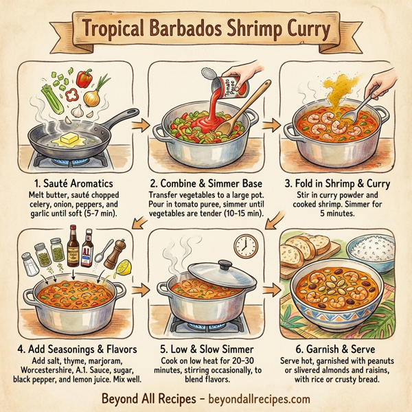 Tropical Barbados Shrimp Curry instructions