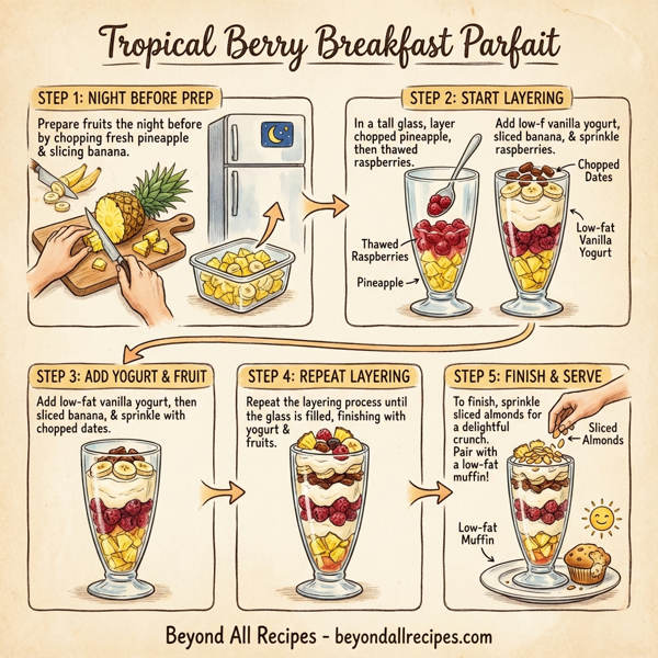 Tropical Berry Breakfast Parfait instructions