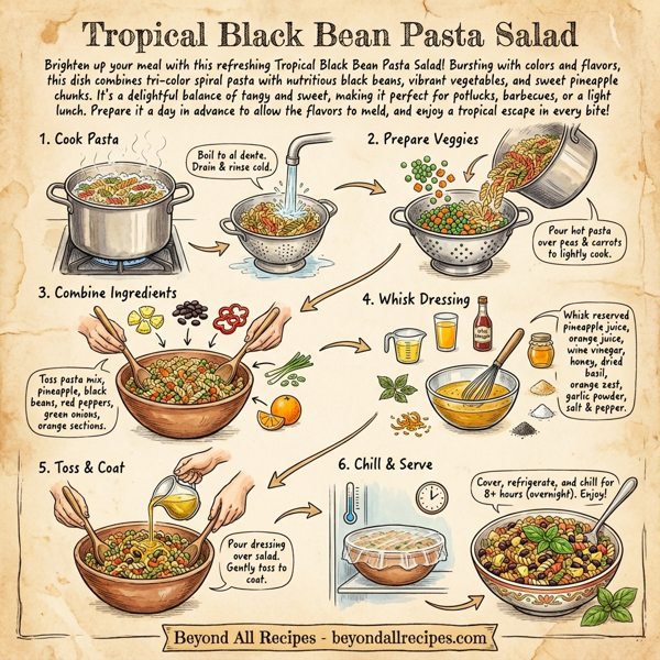 Tropical Black Bean Pasta Salad instructions