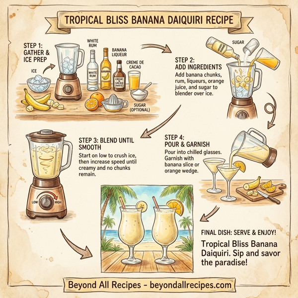 Tropical Bliss Banana Daiquiri instructions