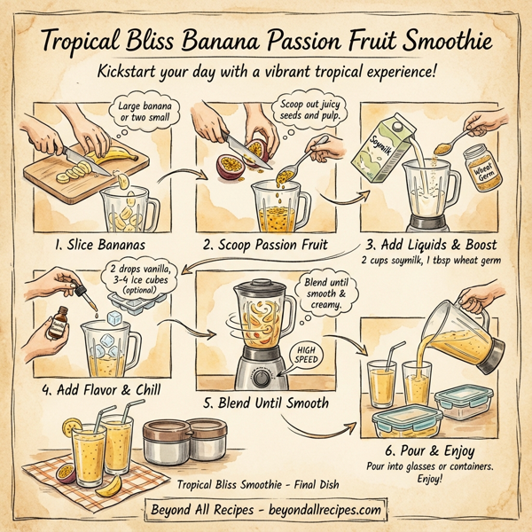 Tropical Bliss Banana Passion Fruit Smoothie instructions
