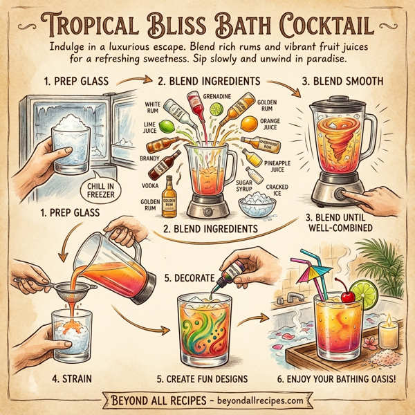 Tropical Bliss Bath Cocktail instructions
