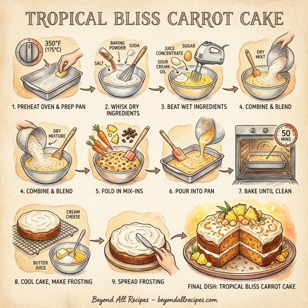 Tropical Bliss Carrot Cake instructions