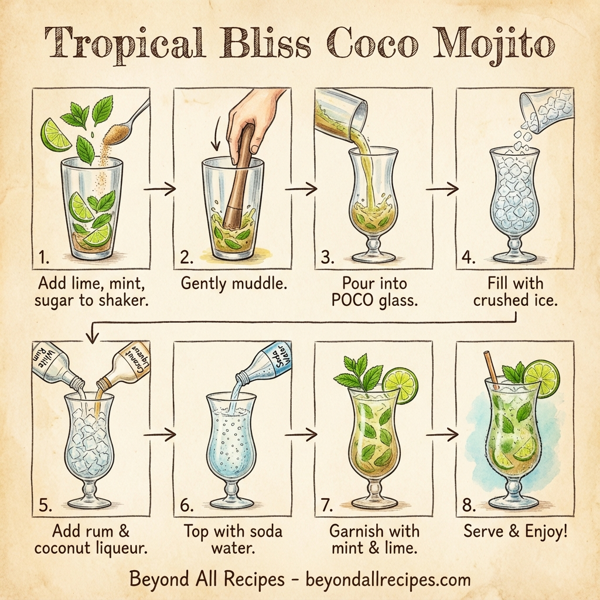 Tropical Bliss Coco Mojito instructions