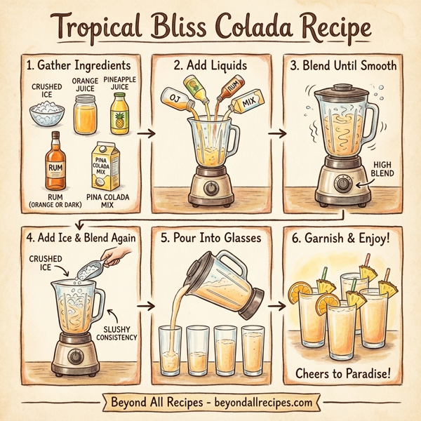 Tropical Bliss Colada instructions