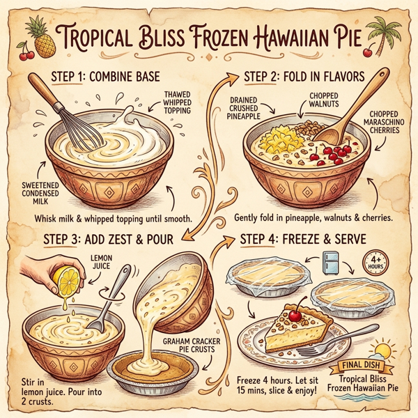 Tropical Bliss Frozen Hawaiian Pie instructions