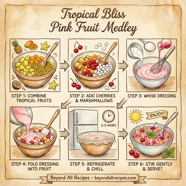 Tropical Bliss Pink Fruit Medley instructions