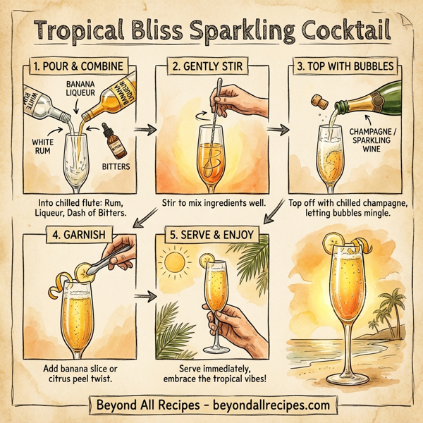 Tropical Bliss Sparkling Cocktail instructions
