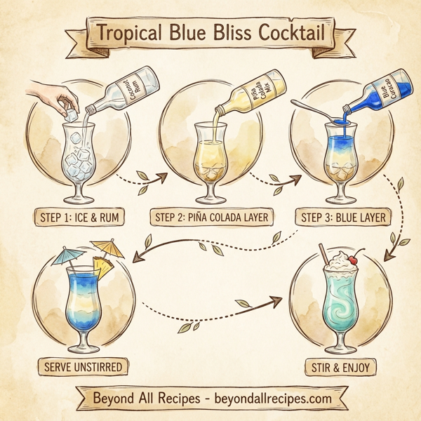Tropical Blue Bliss Cocktail instructions