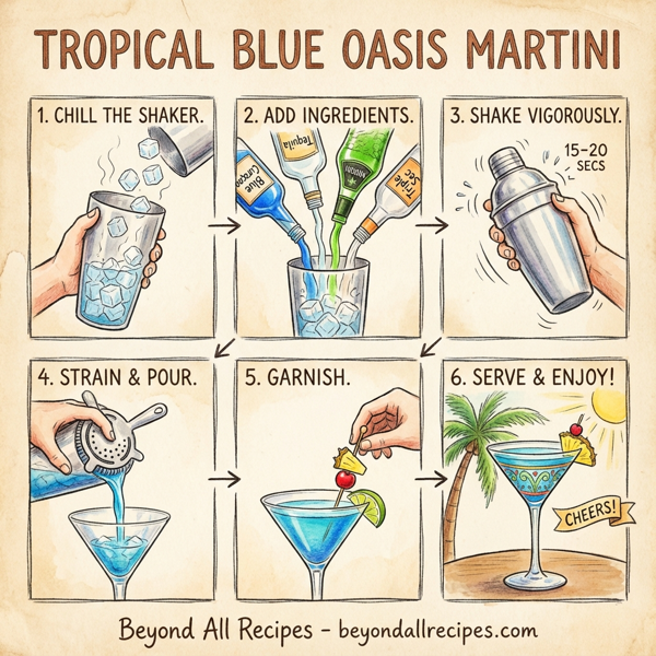 Tropical Blue Oasis Martini instructions