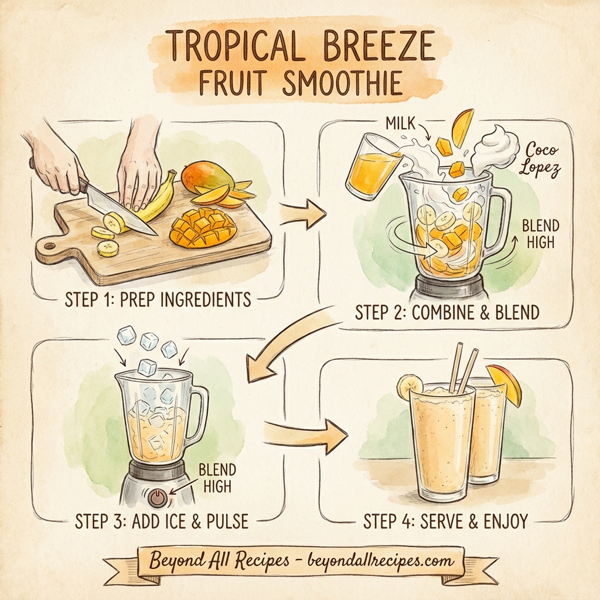 Tropical Breeze Fruit Smoothie instructions