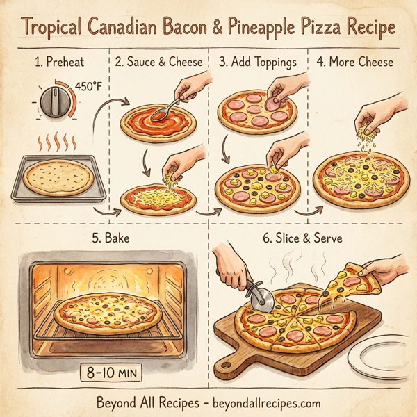 Tropical Canadian Bacon & Pineapple Pizza instructions