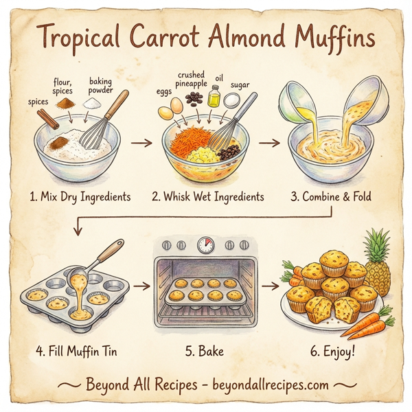 Tropical Carrot Almond Muffins instructions