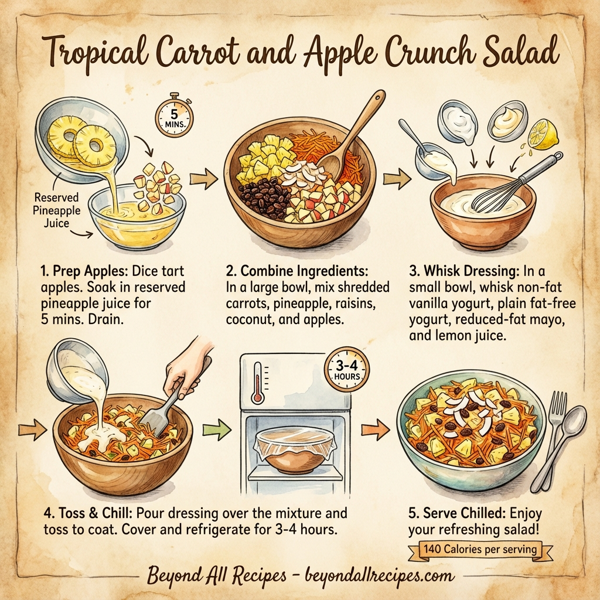 Tropical Carrot and Apple Crunch Salad instructions