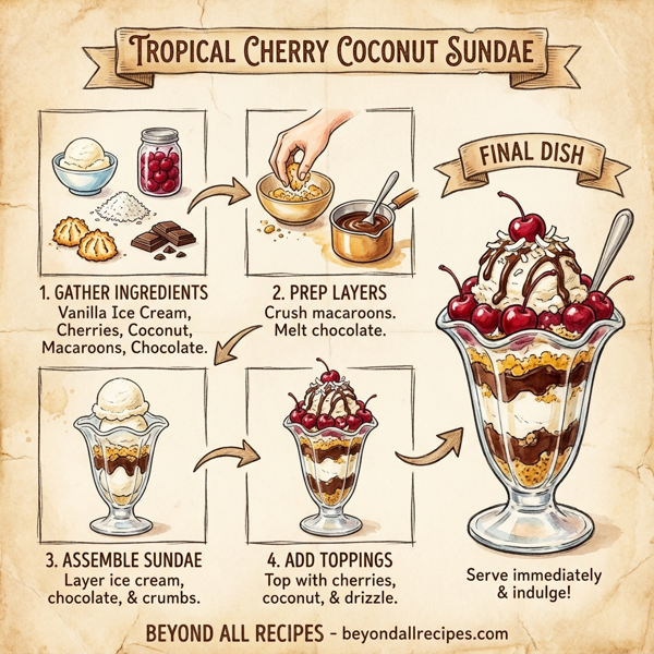 Tropical Cherry Coconut Sundae instructions