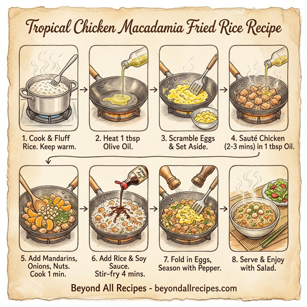 Tropical Chicken Macadamia Fried Rice instructions