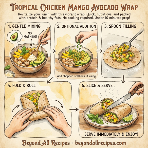 Tropical Chicken Mango Avocado Wrap instructions