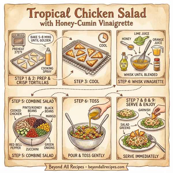 Tropical Chicken Salad with Honey-Cumin Vinaigrette instructions
