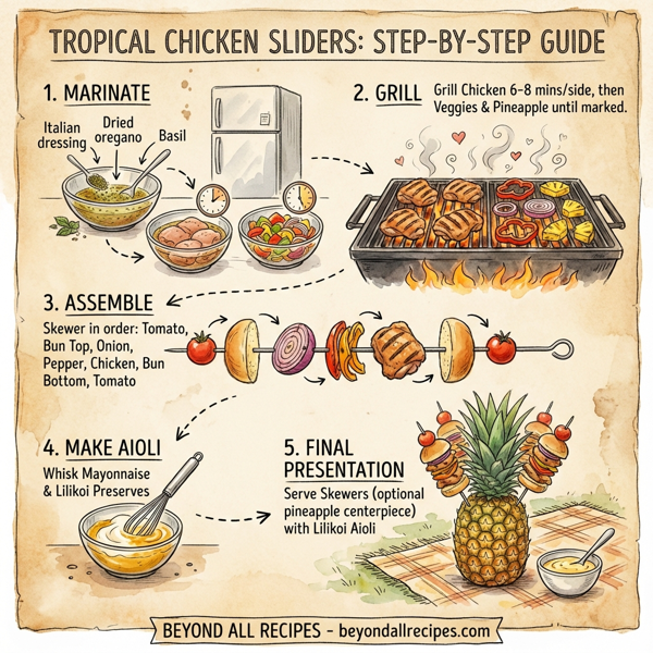 Tropical Chicken Sliders instructions