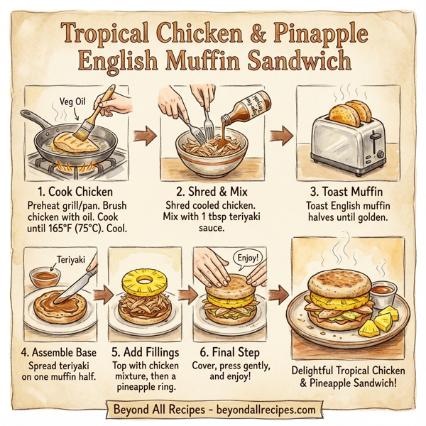 Tropical Chicken & Pineapple English Muffin Sandwich instructions
