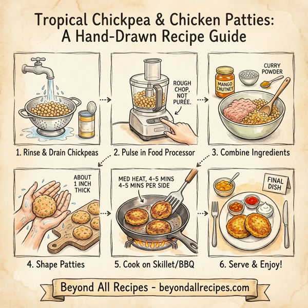 Tropical Chickpea & Chicken Patties instructions