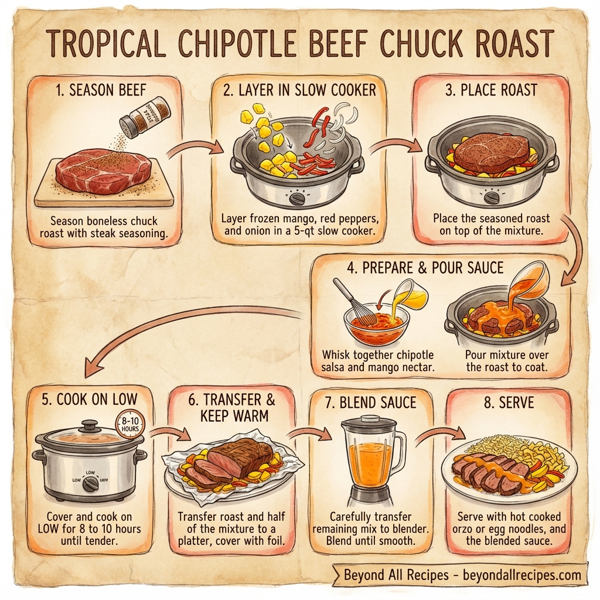 Tropical Chipotle Beef Chuck Roast instructions
