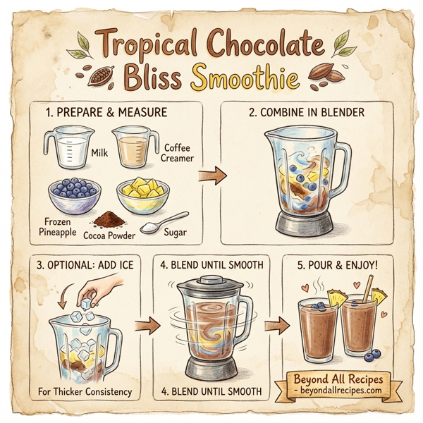 Tropical Chocolate Bliss Smoothie instructions