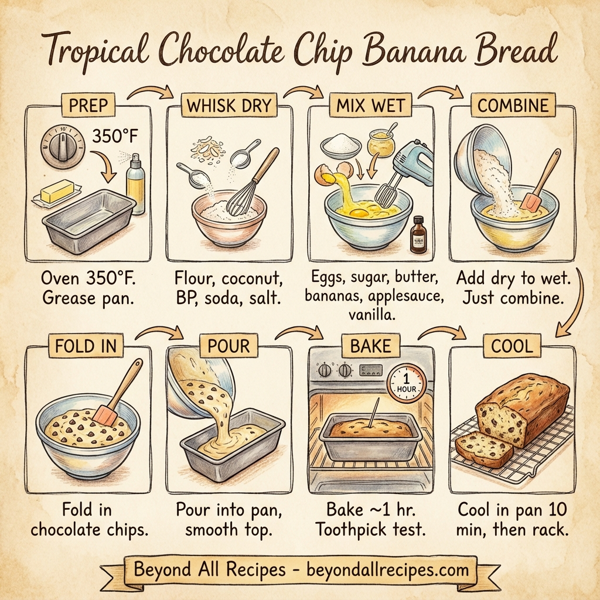 Tropical Chocolate Chip Banana Bread instructions