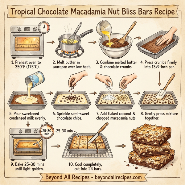 Tropical Chocolate Macadamia Nut Bliss Bars instructions