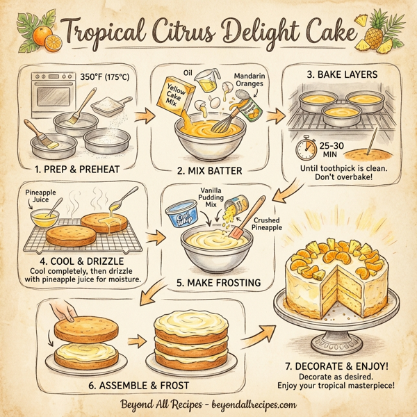 Tropical Citrus Delight Cake instructions