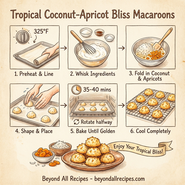 Tropical Coconut-Apricot Bliss Macaroons instructions