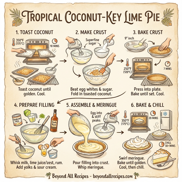 Tropical Coconut-Key Lime Pie instructions