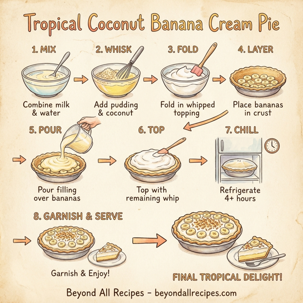 Tropical Coconut Banana Cream Pie instructions