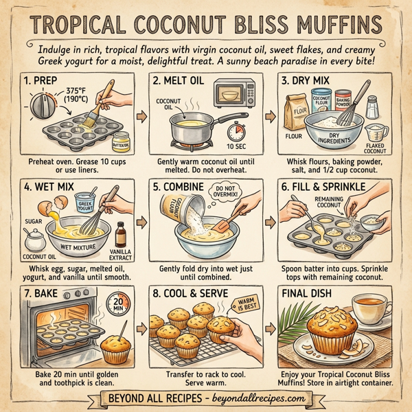 Tropical Coconut Bliss Muffins instructions