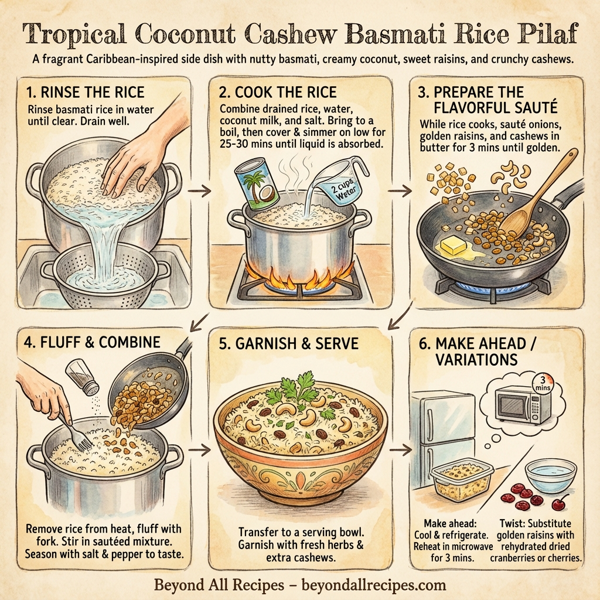 Tropical Coconut Cashew Basmati Rice Pilaf instructions