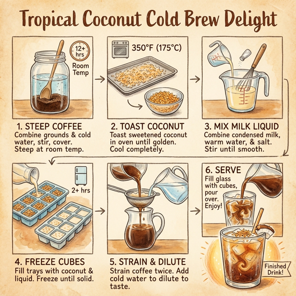 Tropical Coconut Cold Brew Delight instructions