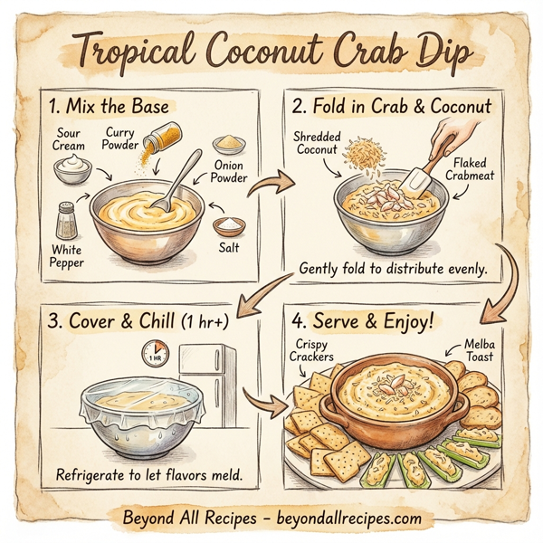 Tropical Coconut Crab Dip instructions