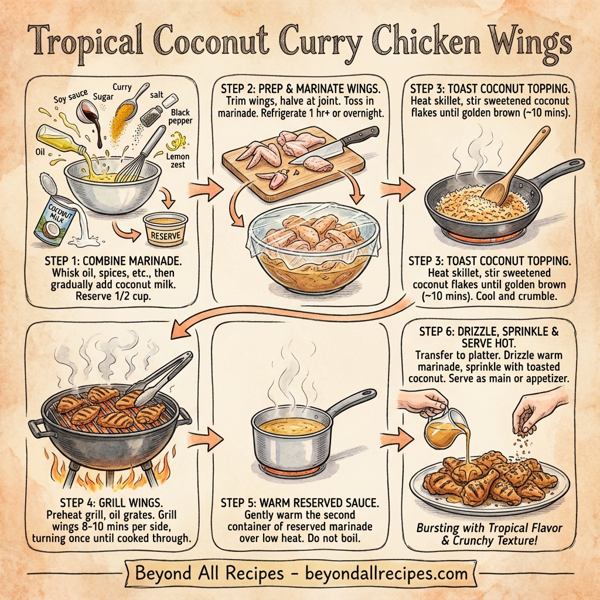Tropical Coconut Curry Chicken Wings instructions
