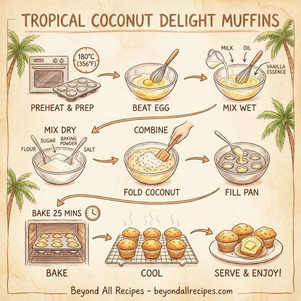 Tropical Coconut Delight Muffins instructions