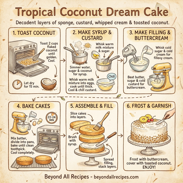 Tropical Coconut Dream Cake instructions