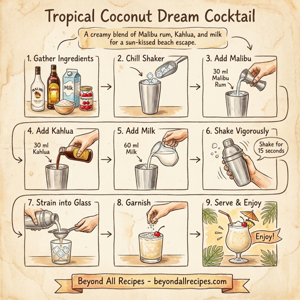 Tropical Coconut Dream Cocktail instructions