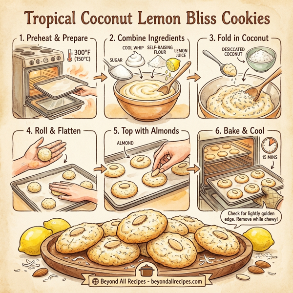 Tropical Coconut Lemon Bliss Cookies instructions