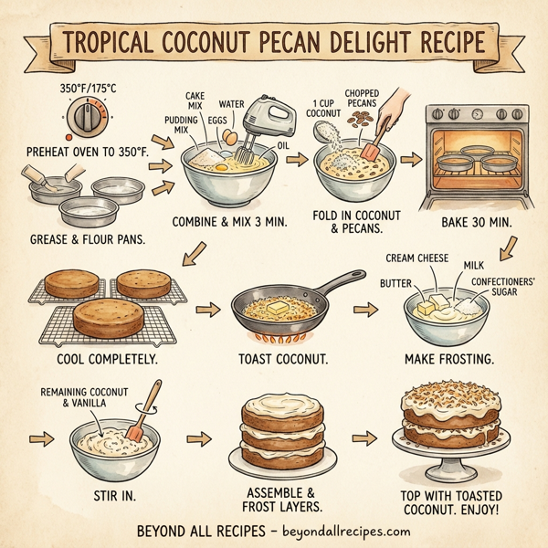 Tropical Coconut Pecan Delight instructions