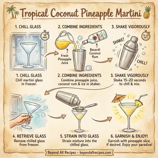 Tropical Coconut Pineapple Martini instructions
