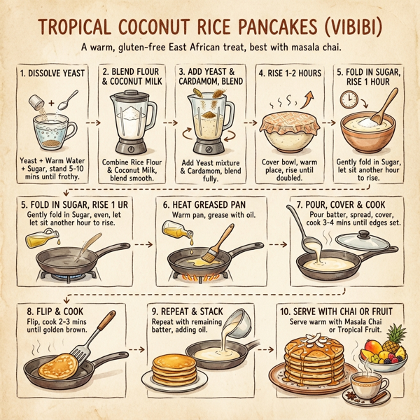 Tropical Coconut Rice Pancakes instructions